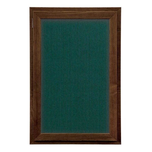 Outdoor Enclosed Combo Board, 42"x32", Satin Frame/Black Porc & Surf